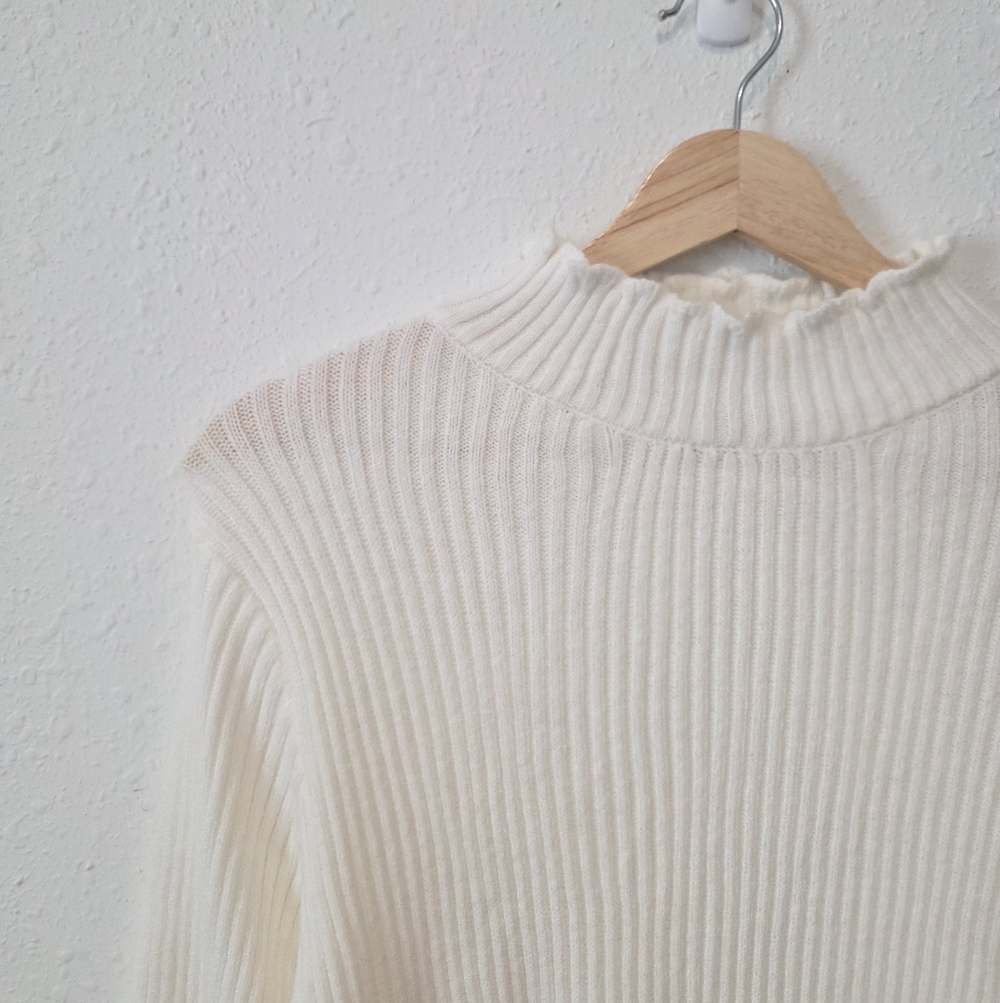 Petal & Pup Ribbed Knit Mockneck Sweater M - Picture 3 of 6